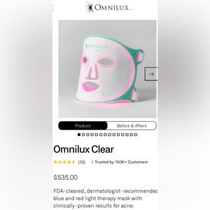 Omnilux clear LED mask (brand new)